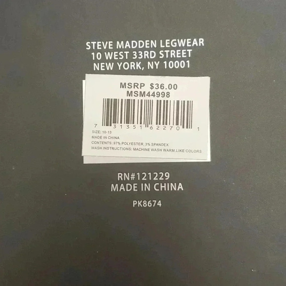 STEVE MADDEN MEN CREW SOCKS - Picture 3 of 3